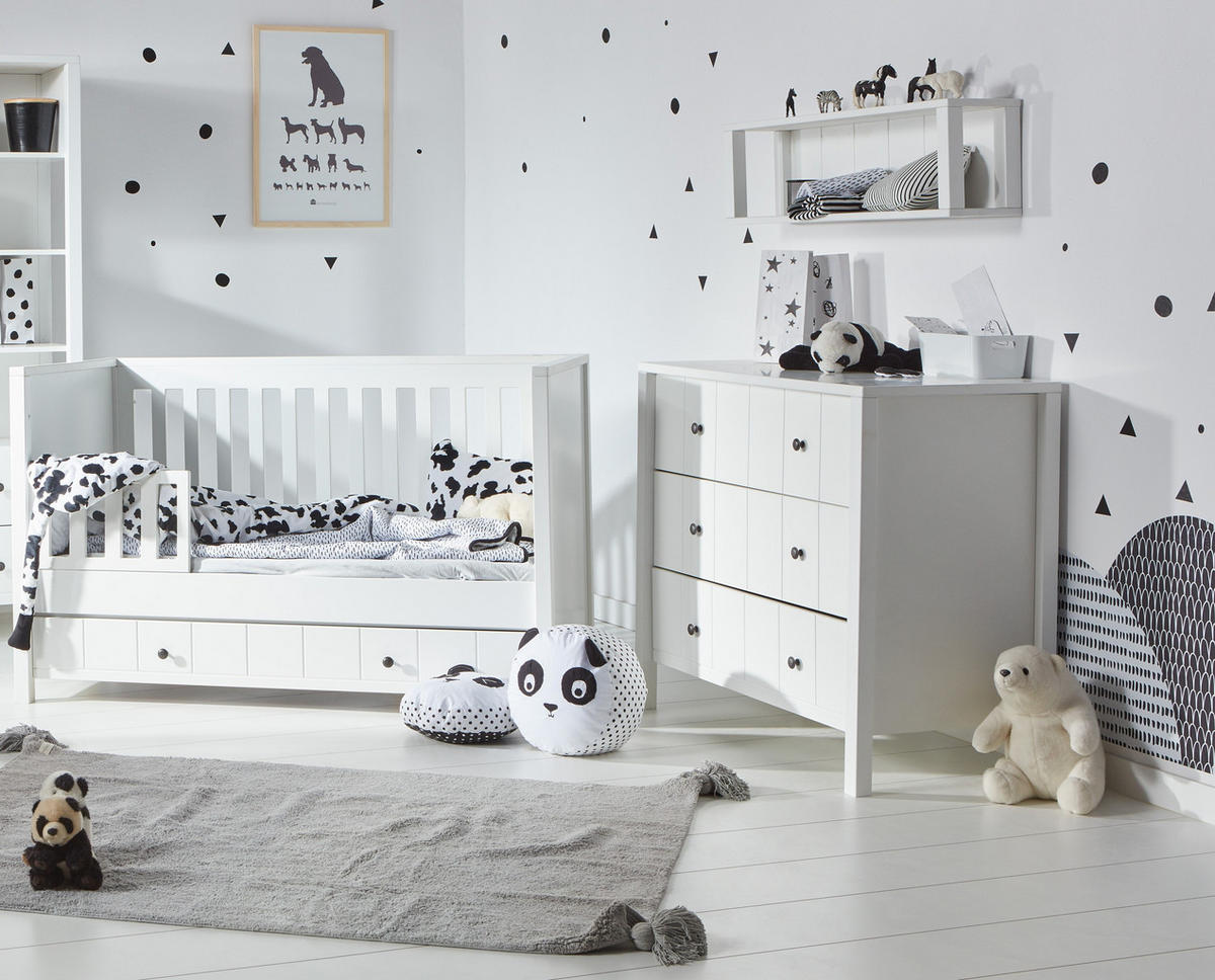 KINDERKOMMODE Allpin – zeitloser Stil und robuste Konstruktion - Weiß, Holzwerkstoff (102/92.5/55cm) - RAUMHIRSCH FURNITURE
