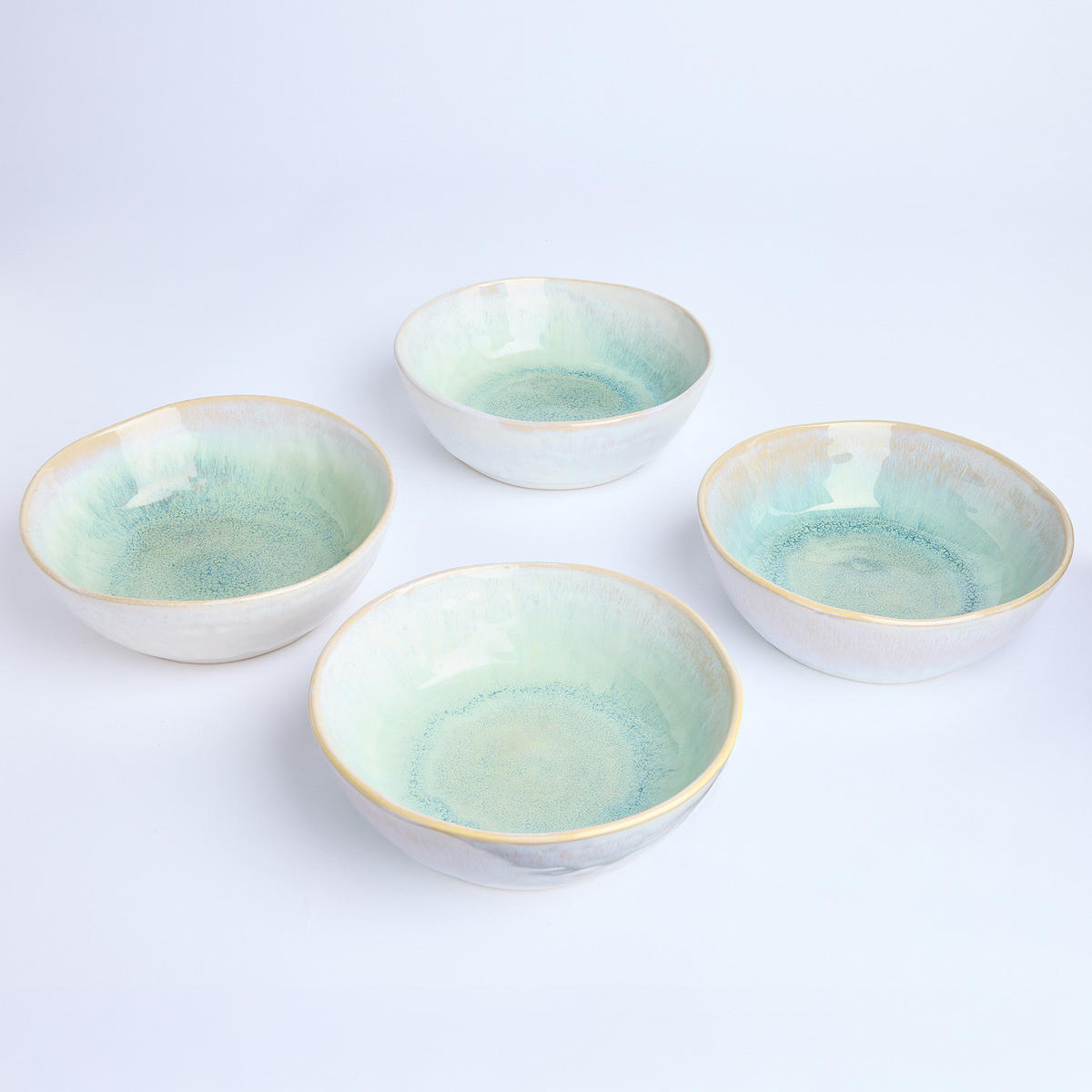 SCHALE (4er-Set) Artisan 300ml - Mintgrün, Keramik (14/14/4.5cm) - Butlers