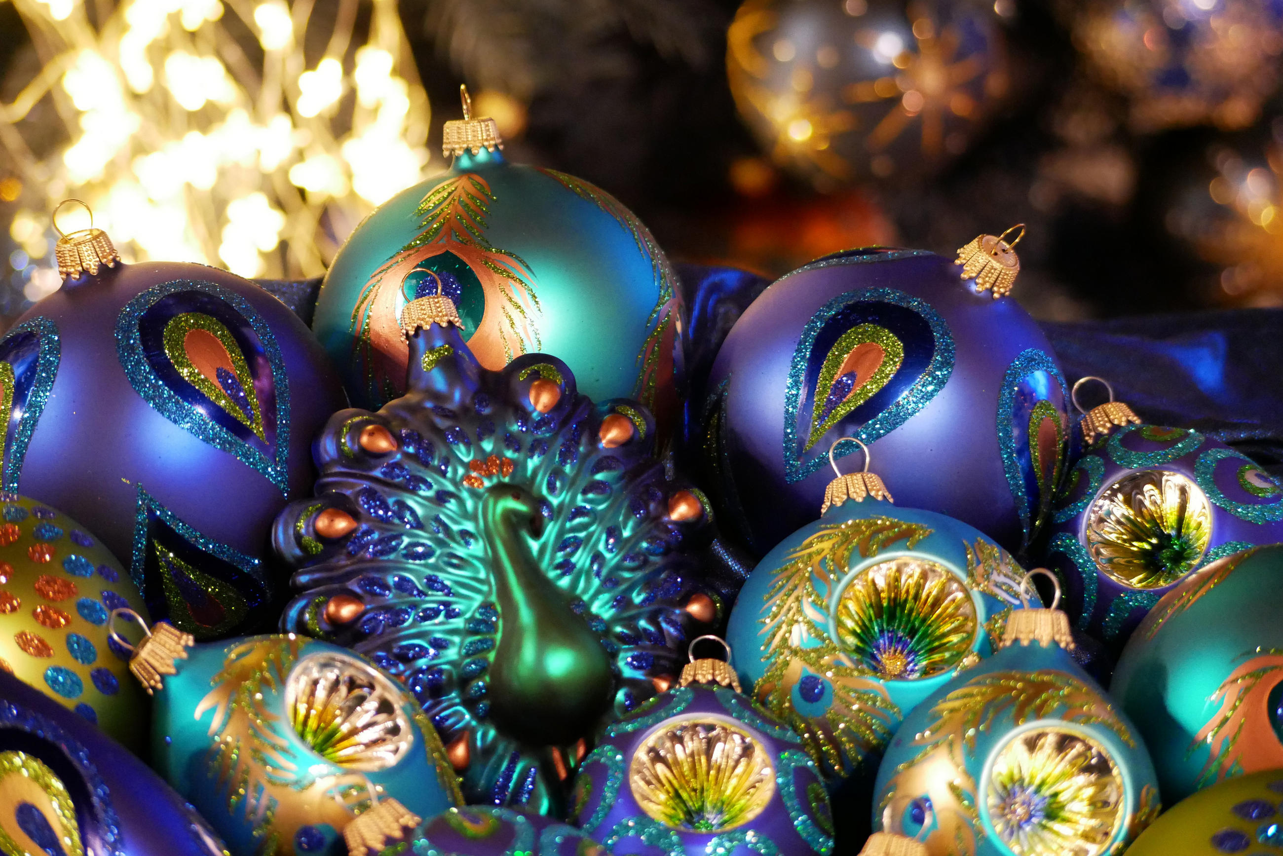 CHRISTBAUMKUGELN Set Elegante Weihnacht Blau 8cm (Glas / 9 Stk.) - Blau, Glas (8/8/8cm) - Krebs Glas Lauscha