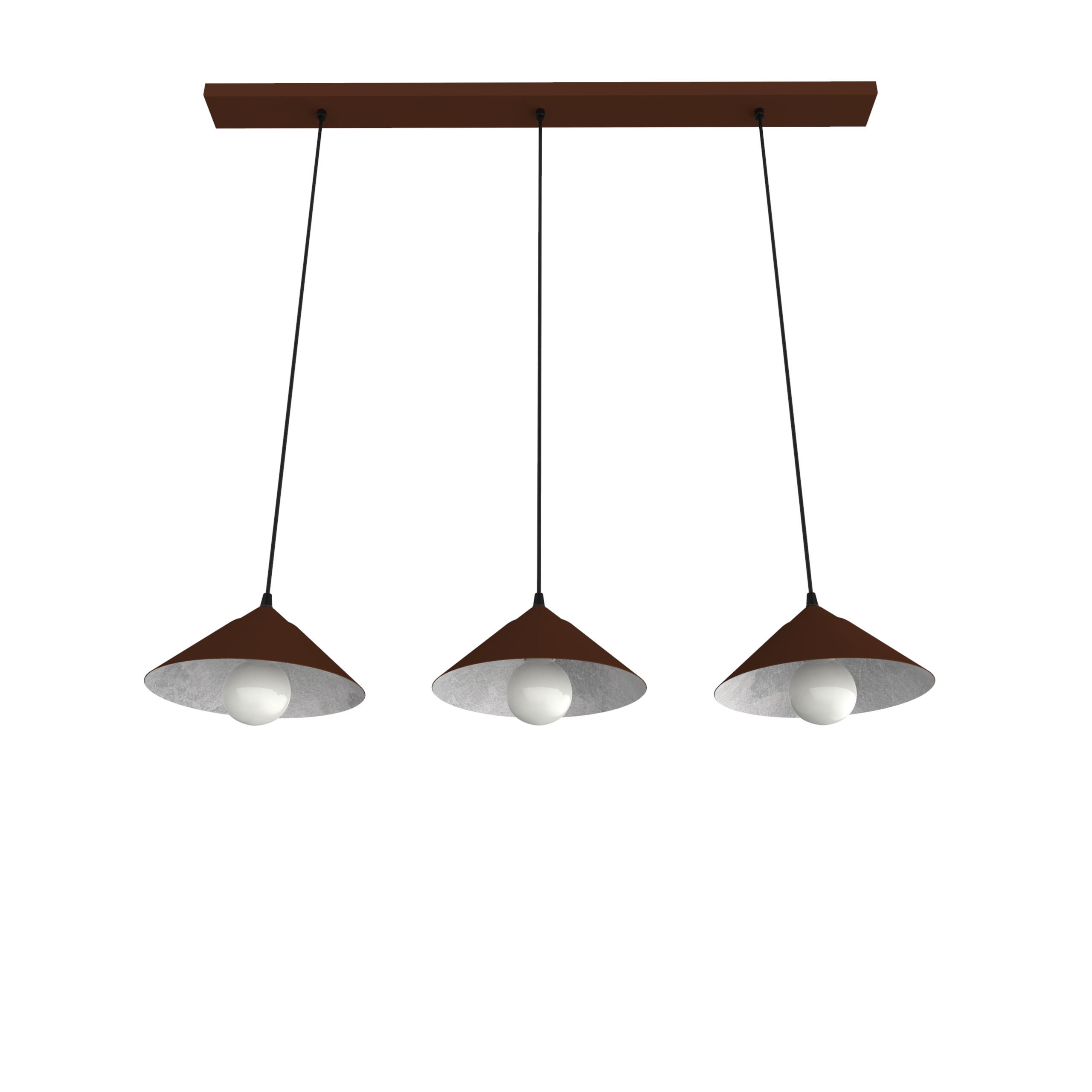 HÄNGELEUCHTE - Braun, Metall (25/100/120cm) - Lumicom