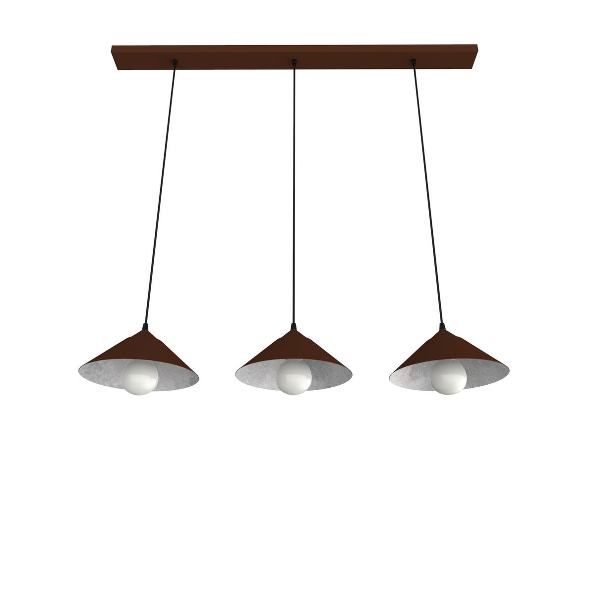 HÄNGELEUCHTE - Braun, Metall (25/100/120cm) - Lumicom