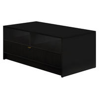 COUCHTISCH Tireno - Goldfarben/Schwarz, Holzwerkstoff/Metall (50/100/40cm) - MIRJAN24