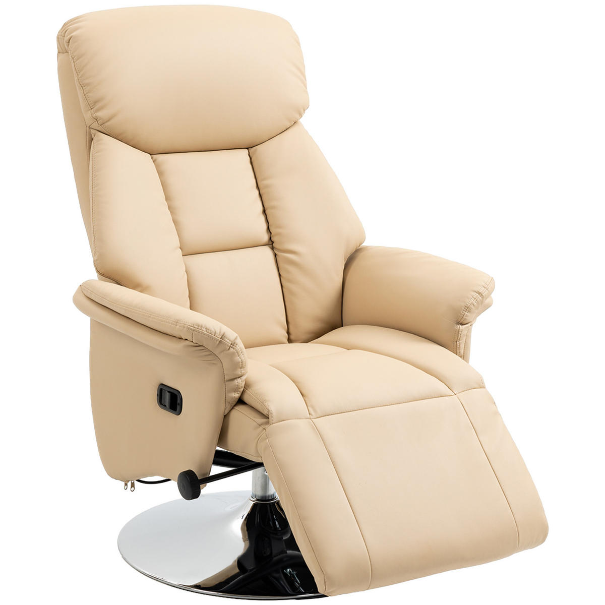 RELAXSESSEL DE-06322 mit Liegefunktion Beige - Beige, Metall (78/109/80cm) - ComfortXL