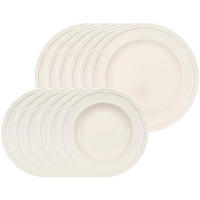 TAFELSERVICE Manoir weiß 12er Set - Weiß, Keramik (1/1/1cm) - Villeroy & Boch