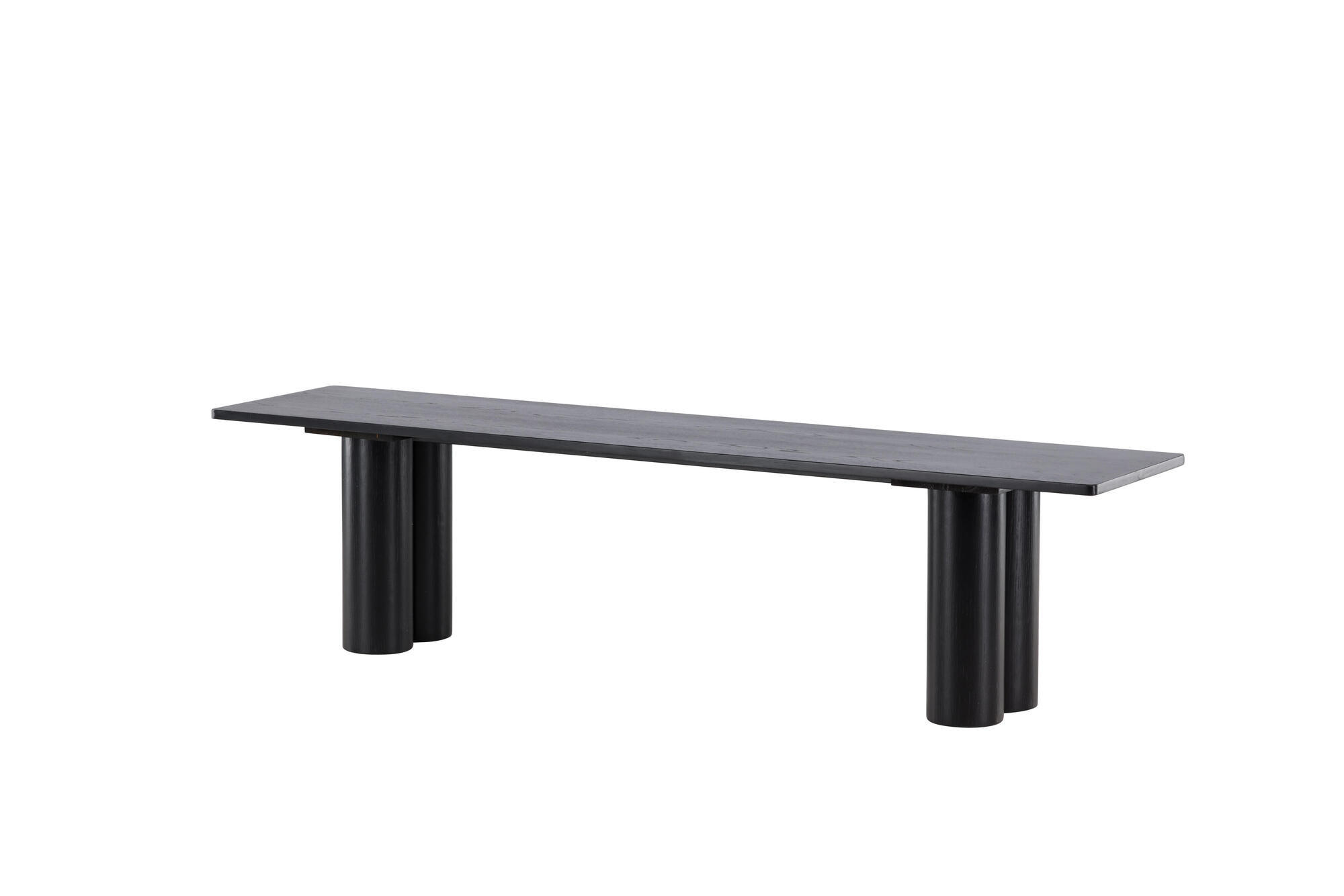 BANK OLIVIA Schwarz 180x40x45 cm - Schwarz, Holzwerkstoff (180/45/40cm) - FURNLUX