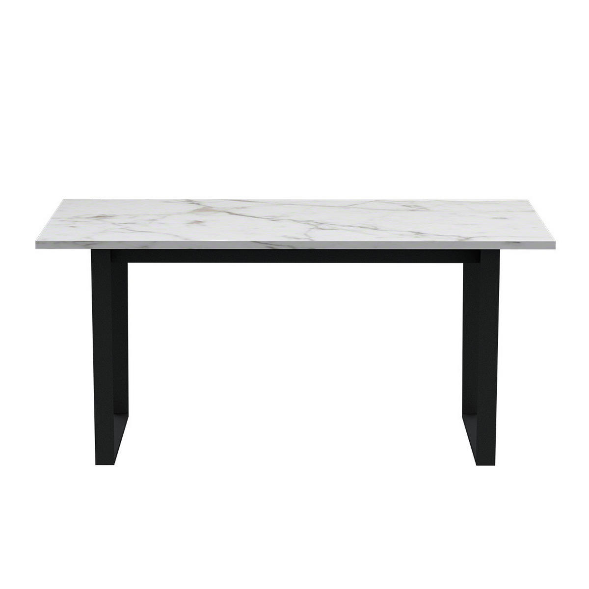 ESSGRUPPE 5-TLG. Tilst Weiß, Grau - Grau, Holzwerkstoff/Textil (160/74/90cm) - ebuy24