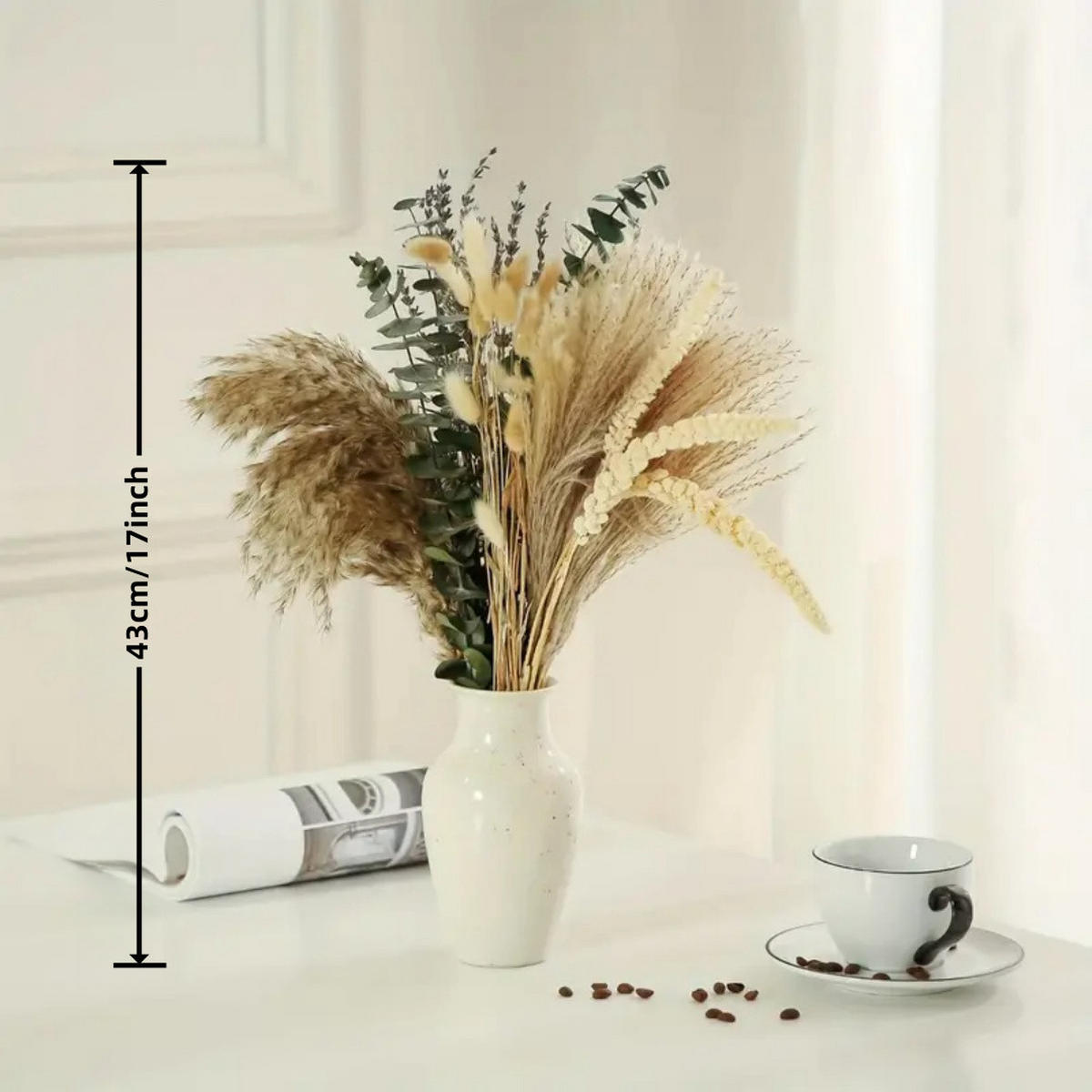 TROCKENBLUME 89 Stück, Für Home Hochzeit Esszimmertisch Deko - Multicolor, Naturmaterialien (7cm) - Kaket