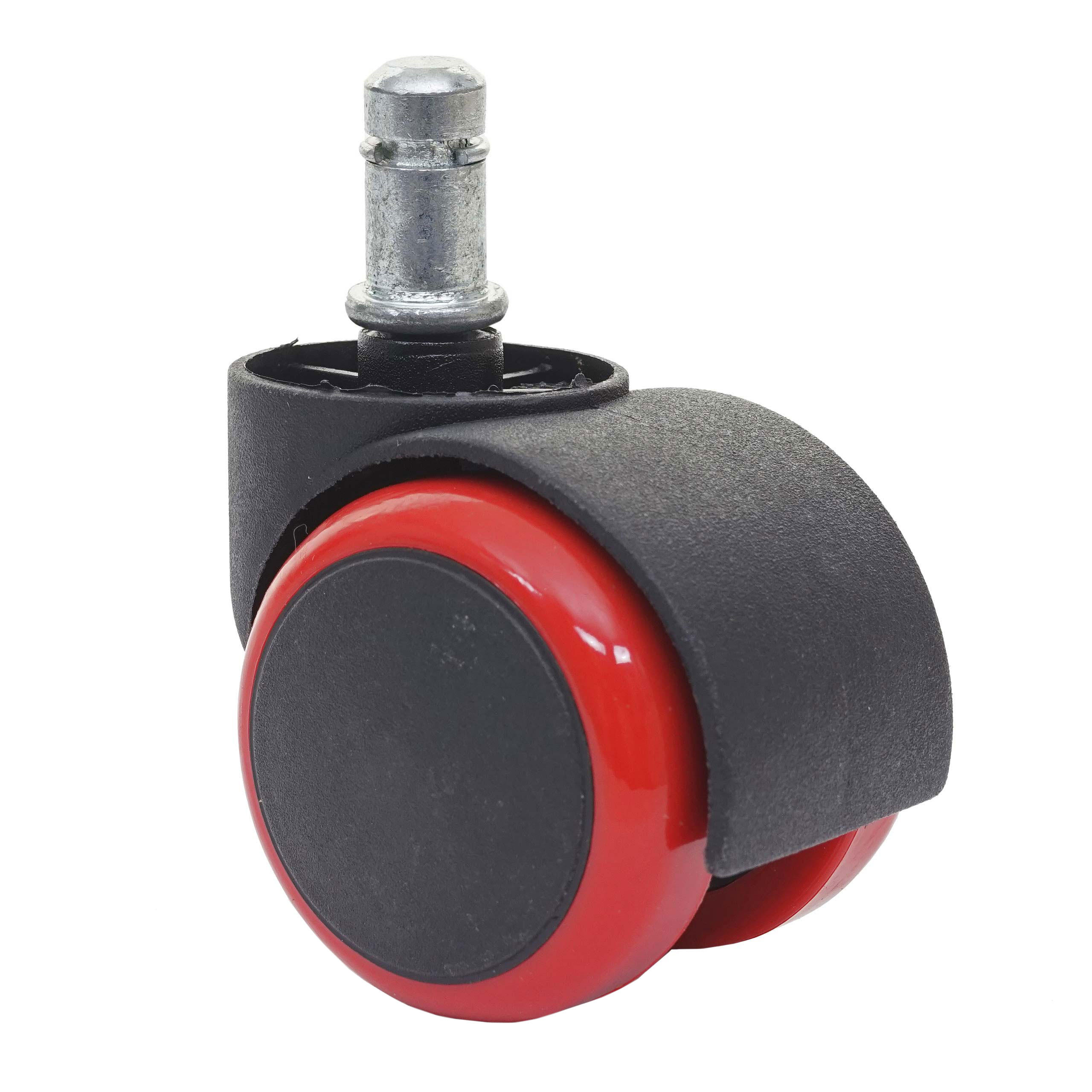 HARTBODENROLLEN 5ER SET Schwarz, Rot 5er-Set - Rot/Schwarz, Metall (1/1/1cm) - MCW