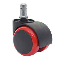 HARTBODENROLLEN 5ER SET Schwarz, Rot 5er-Set - Rot/Schwarz, Metall (1/1/1cm) - MCW