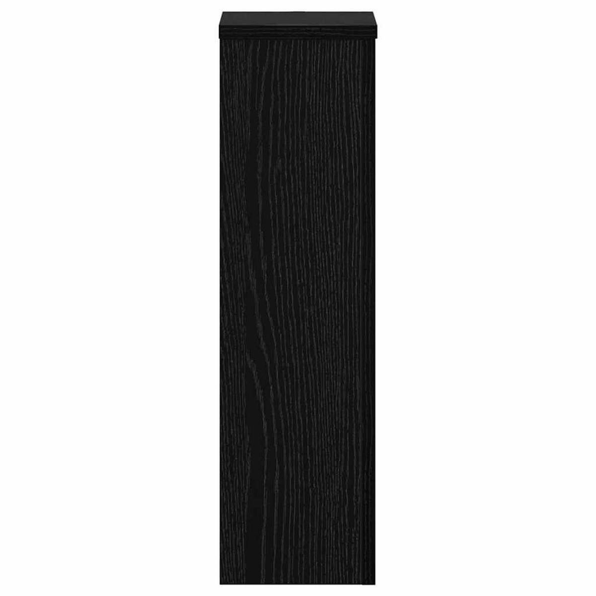 PFLANZENSTÄNDER 2er Set Schwarz Eichen-Optik 17/17/60 Cm - Schwarz, Holzwerkstoff (17/60/17cm) - vidaXL