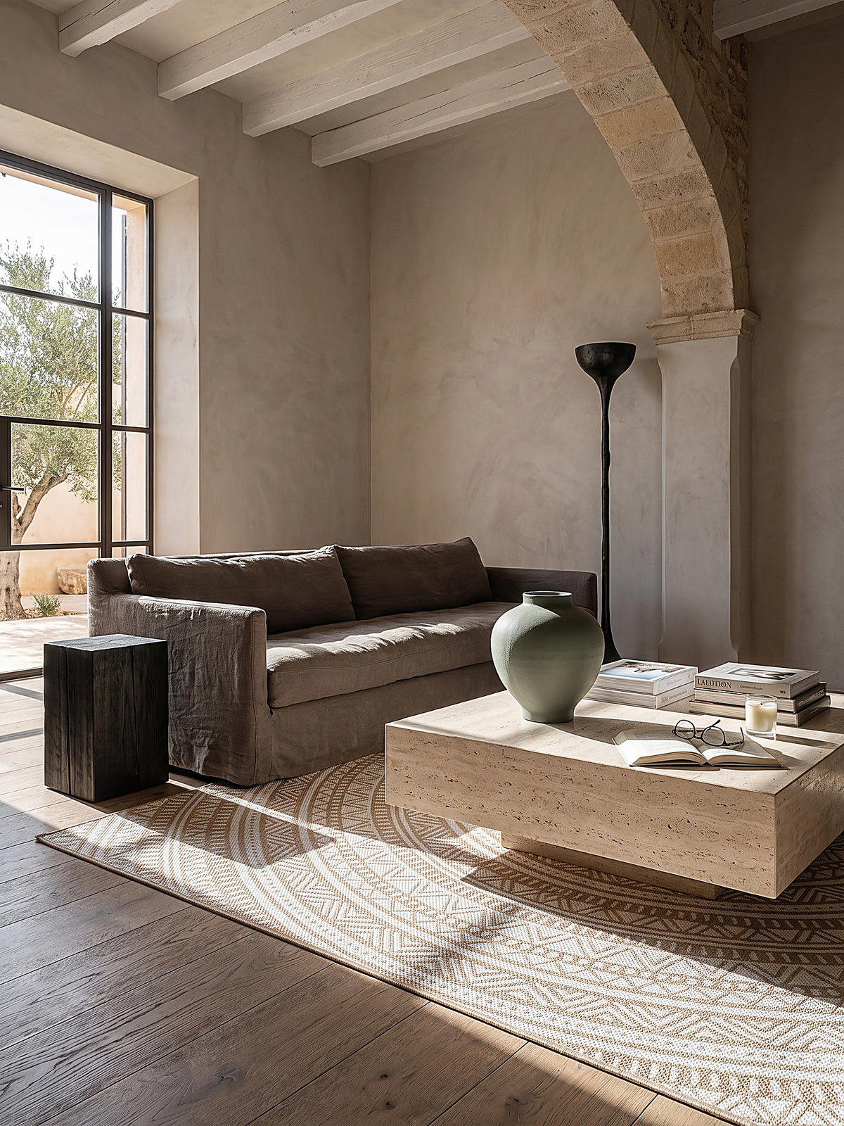 FLACHWEBTEPPICH Orientalisch BORNO Polypropylen Natur 140 x 200 cm - Beige, Textil (140/200cm) - KADIMA DESIGN
