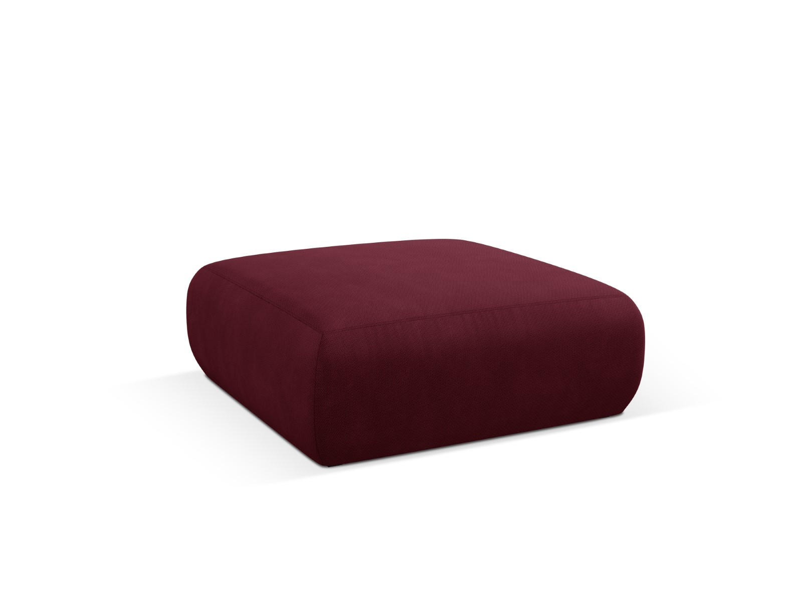 POUF Molino aus strukturiertem Stoff burgundfarben - Bordeaux, Textil (100/36/100cm) - Micadoni