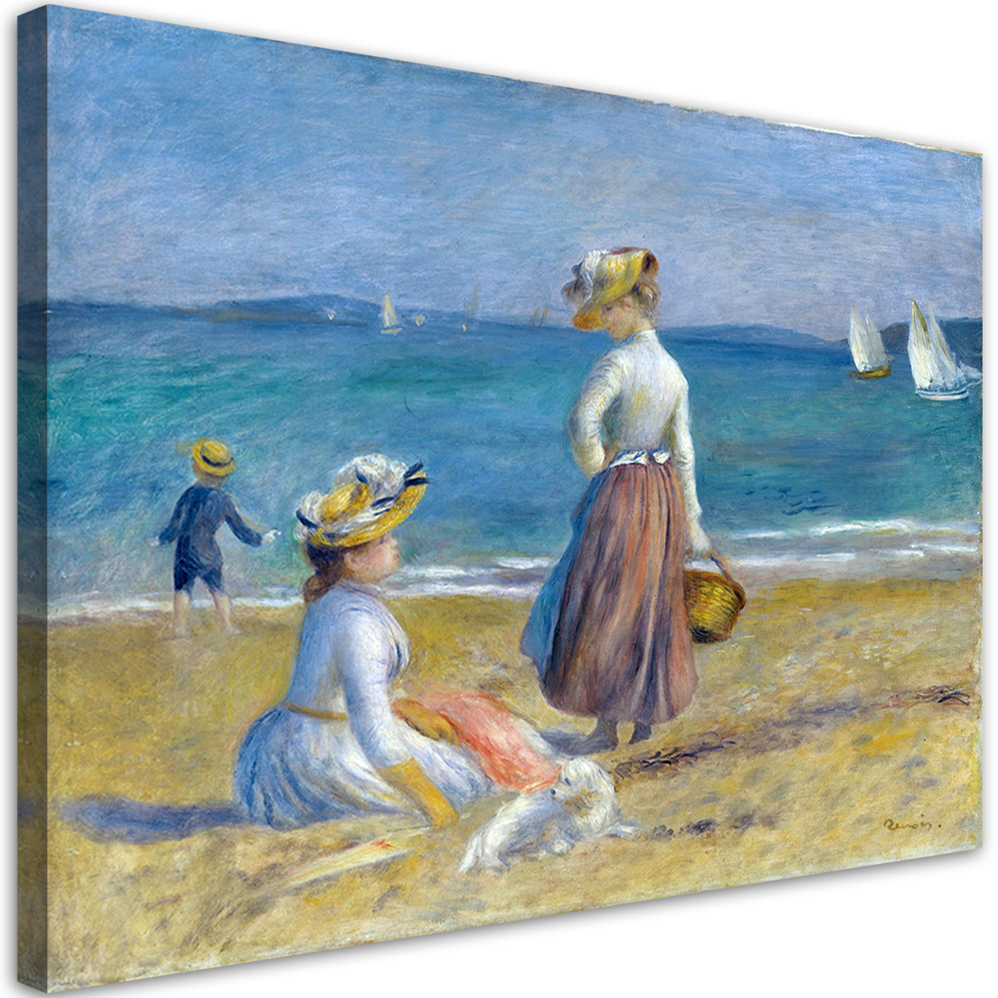 WANDBILD auguste renoir am strand - Multicolor, Textil (60/40cm) - Feeby
