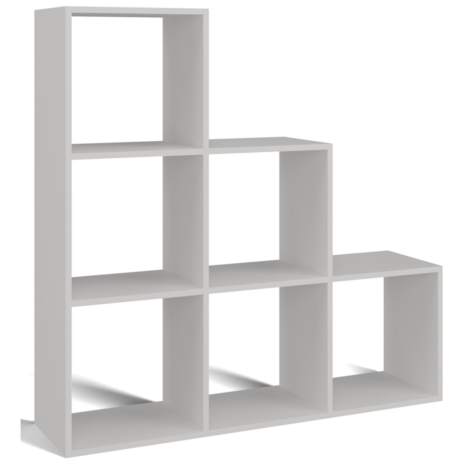 STUFENREGAL Stepi Weiß 115 cm - Weiß, Holzwerkstoff (115/115/30cm) - Selsey