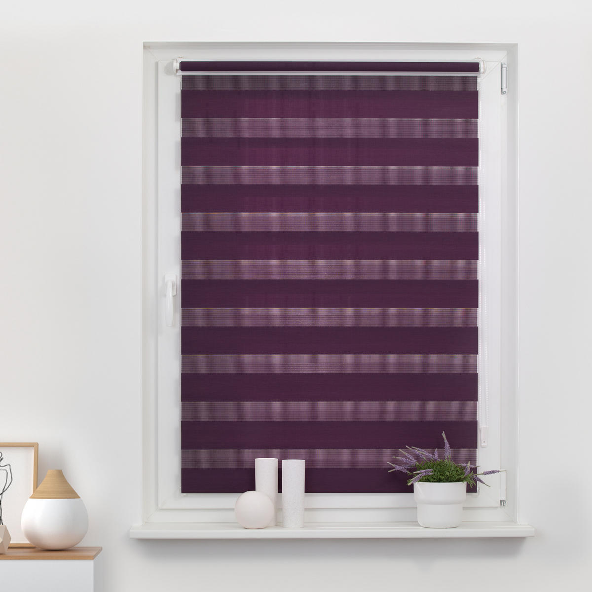 DUO ROLLO KLEMMFIX, OHNE BOHREN - Brombeere, Kunststoff (80/200cm) - Lichtblick Original