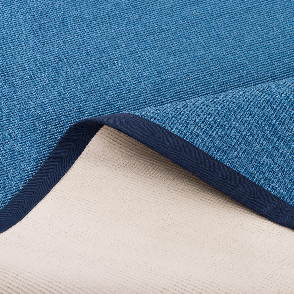 SISALTEPPICH NATURA KLASSISCH MIT BORDÜRE - Blau, Textil (80/150cm) - Pergamon