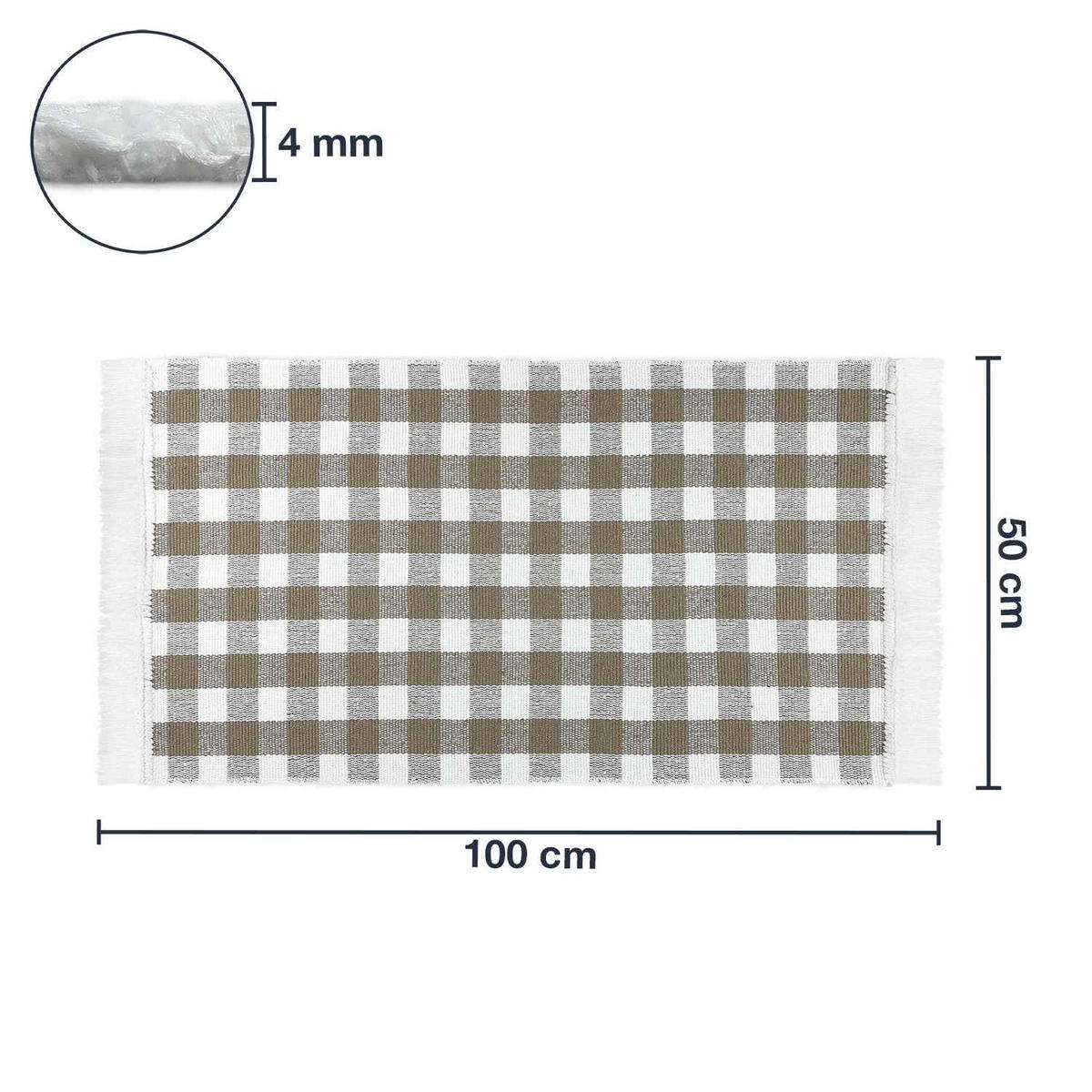 KÜCHENTEPPICH MATRIX - Beige, Textil (50/100cm) - WohnDirect