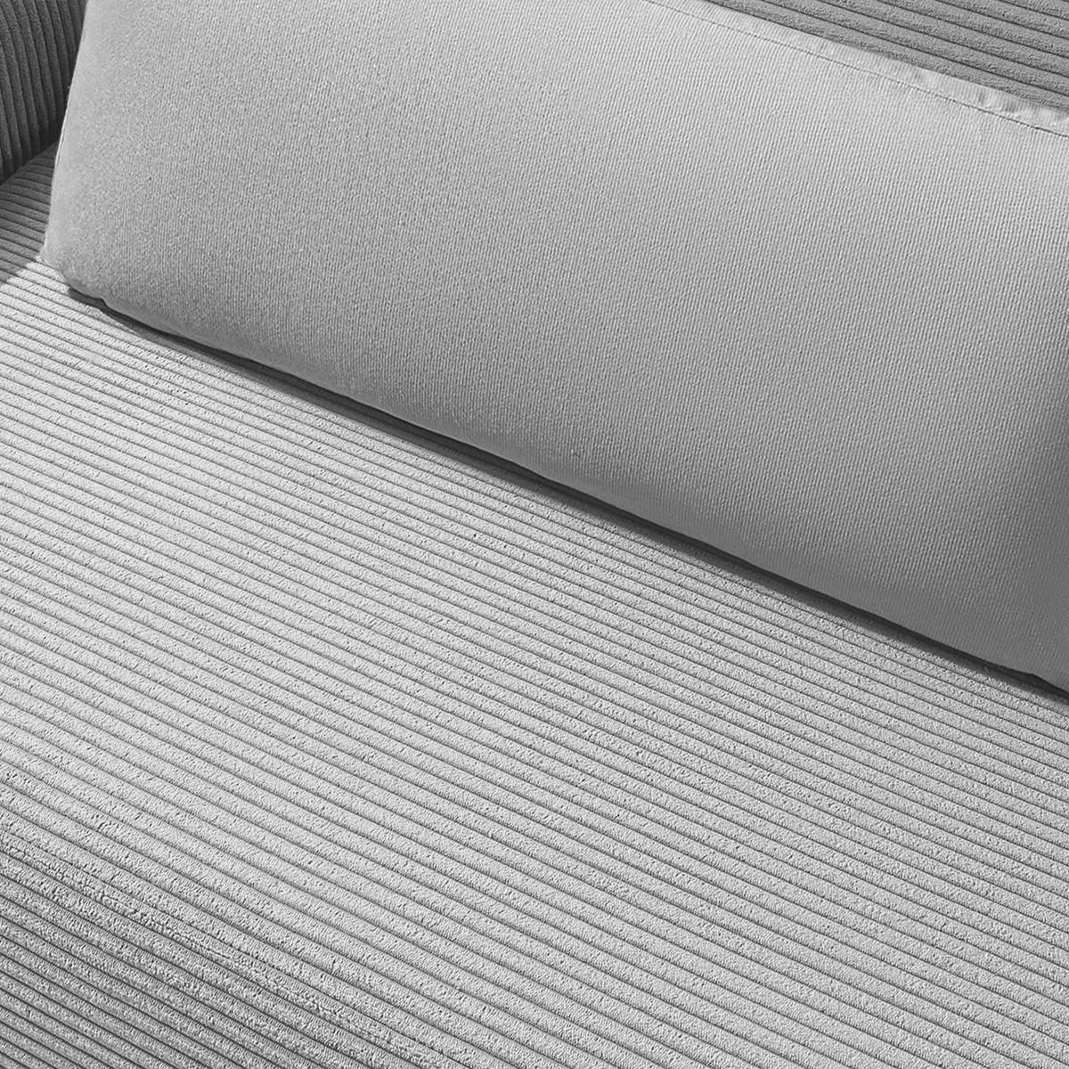 3-SITZER SCHLAFSOFA MOLLIS, Corduroy, Hellgrau - Hellgrau, Holz/Holzwerkstoff (250/93/108cm) - KONSIMO®