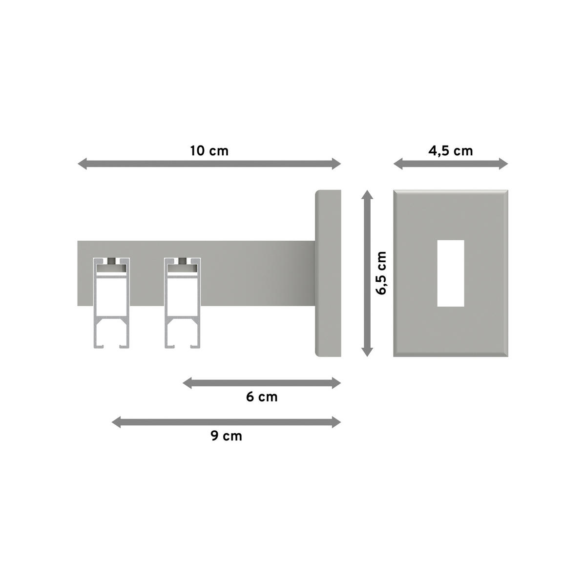 INNENLAUF-GARDINENSTANGEN-SET Smartline Paxo 160 cm, 2-läufig, 14x35 mm Weiß - Weiß, Metall (160cm) - INTERDECO
