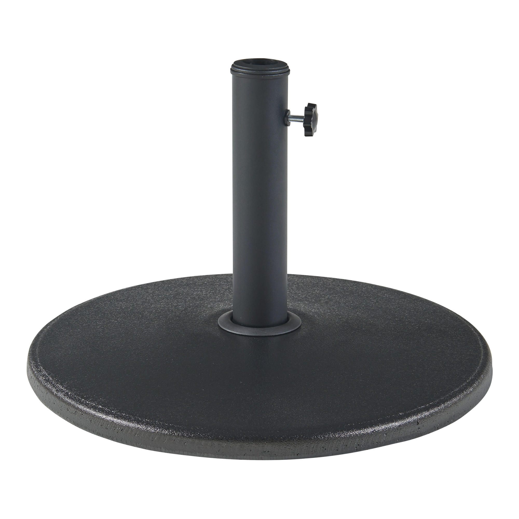 SONNENSCHIRMSTÄNDER Bionaz - Schwarz, Stein (50/50cm) - casa.pro