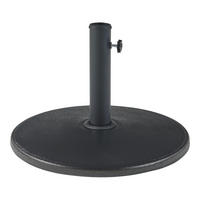 SONNENSCHIRMSTÄNDER Bionaz - Schwarz, Stein (50/50cm) - casa.pro