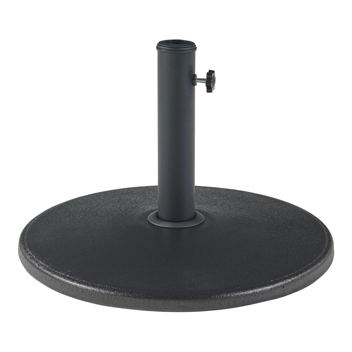 SONNENSCHIRMSTÄNDER Bionaz - Schwarz, Stein (50/50cm) - casa.pro