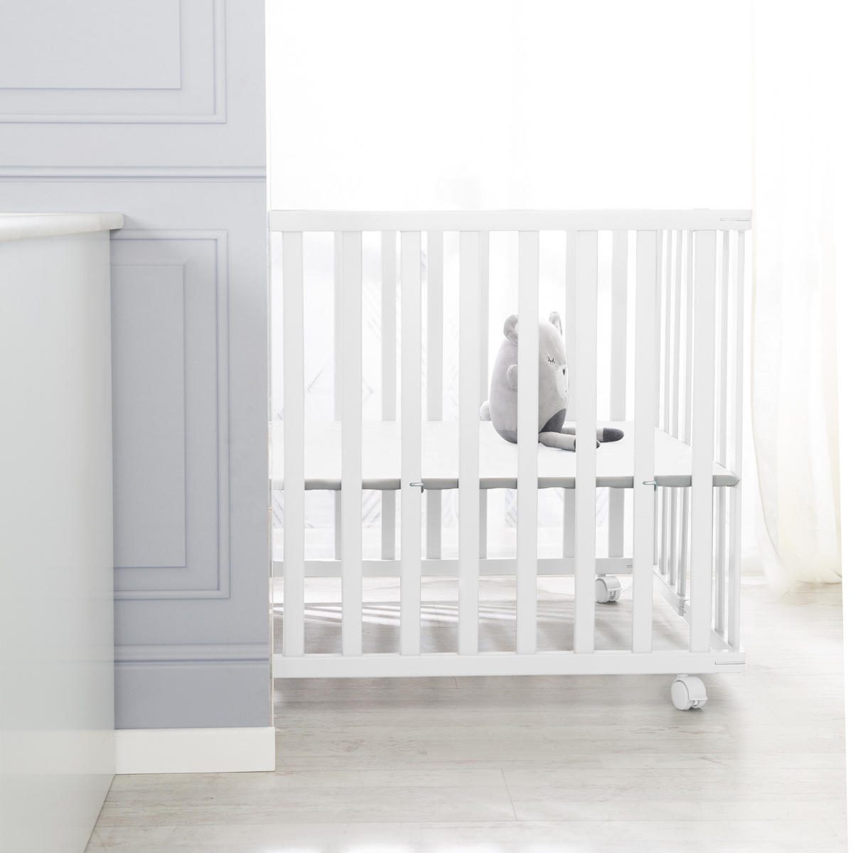 LAUFGITTER KLAPPBAR weiß - Weiß, Holzwerkstoff (74/72.5/100cm) - Roba