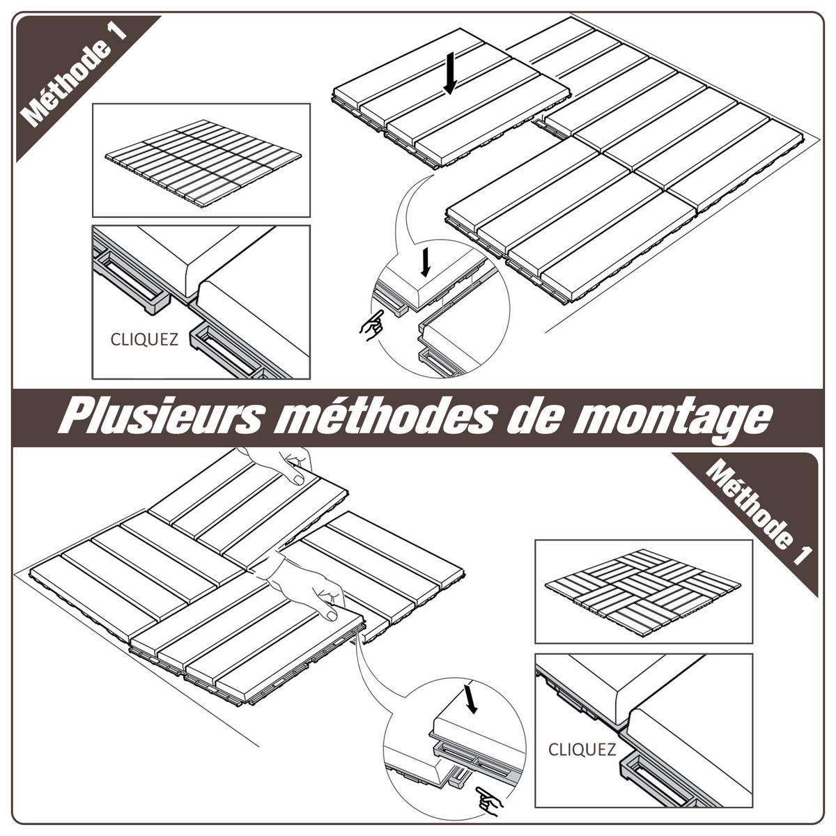 TERRASSENPLATTEN 9er-Set DE-13734 Schokoladenbraun - Braun, Kunststoff (30/30/2cm) - ComfortXL