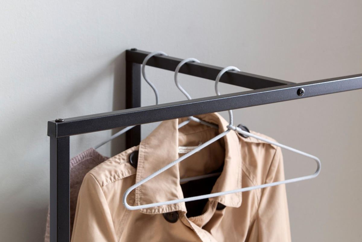 GARDEROBE Eiche-Dekor 145x138x40,5cm mit Kommode und Spiegel - Eichefarben/Braun, Glas (145/138/41cm) - KADIMA DESIGN