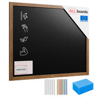 KREIDETAFEL Wasserfest mit lackiertem Holzrahmen 100x80cm - Braun, Holz (100/80/2cm) - ALLboards