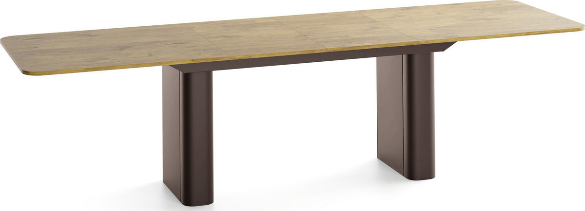 ESSTISCH Riven rechteckig ausziehbar verlängerbar mit Butterfly-Auszug, Eiche Hell Braun 180-276/90/76 cm - Eichefarben/Braun, Holzwerkstoff/Metall (90/276/76cm) - WFL GROUP