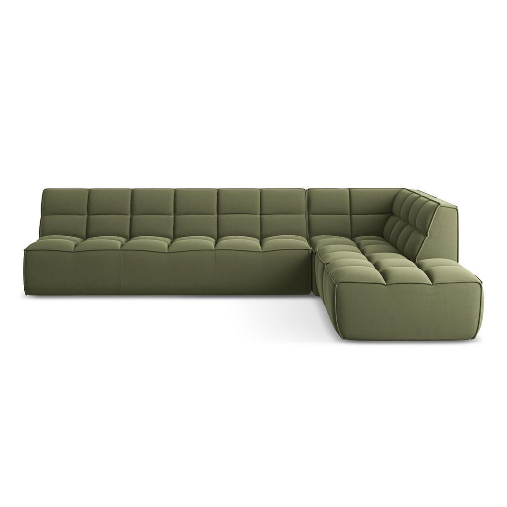 Thumbnail - Makamii Ecksofa, Olivgrün, Textil, 5-Sitzer, Füllung: Schaumstoff, L-Form, 308x258 cm, Made in EU, Wohnzimmer, Sofas & C...