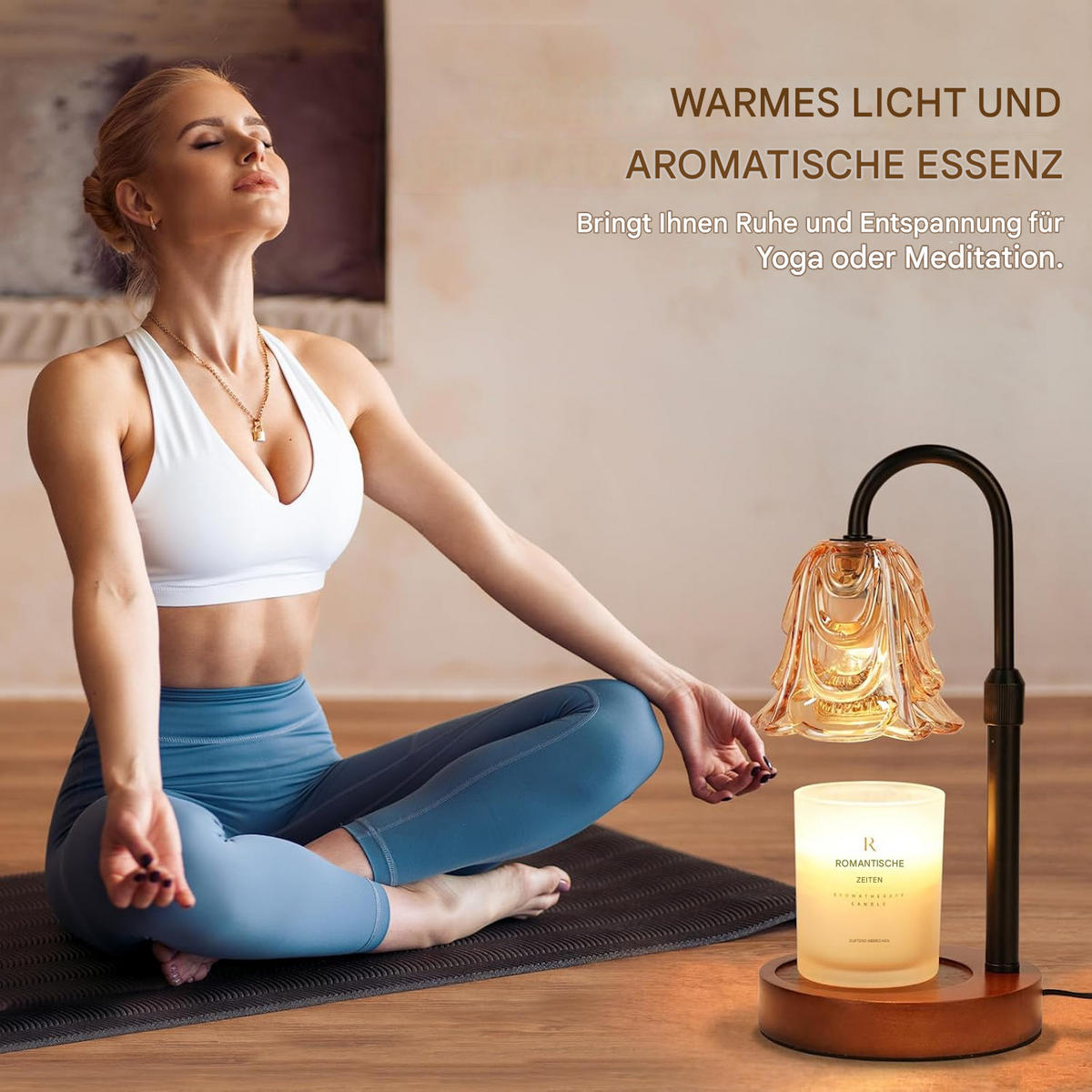 TISCHLEUCHTE Kerzenwärmer Mit Timer - Orange, Metall (14/14/25cm) - Authentics