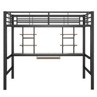 HOCHBETT mit Treppe und Geländer Schwarz 140x200 cm Metall - Schwarz, Metall (140/200cm) - SONNENH
