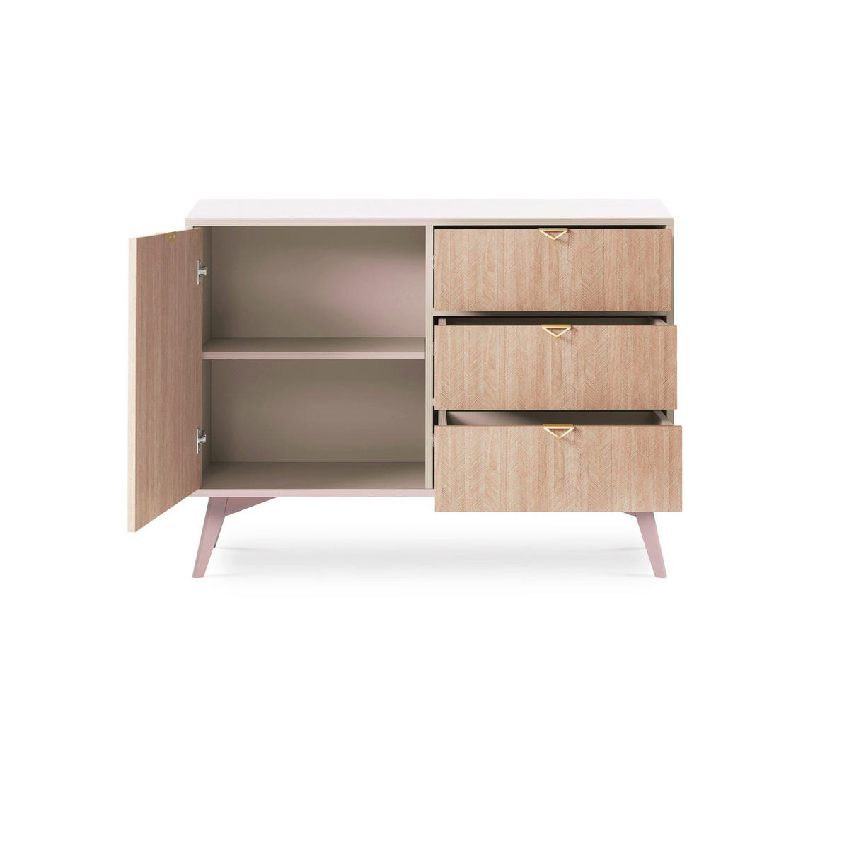 KOMMODE Mandala Sandbeige - Sandfarben, Holz (106/80/38cm) - Pillovely