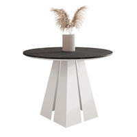 AUSZIEHTISCH FORTE 100/76 cm, Weiß / Grigia Pietra (Steingrau) - Weiß/Grau, Holzwerkstoff/Metall (100/100/76cm) - Idohome