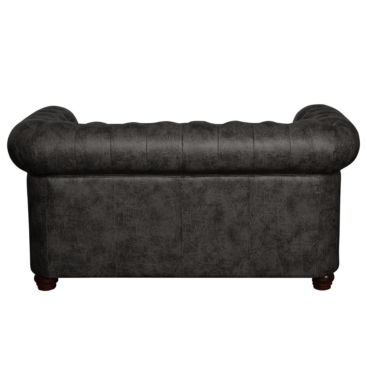 2-SITZER SOFA - Dunkelbraun/Schwarz, Kunststoff (148/72/86cm) - home24