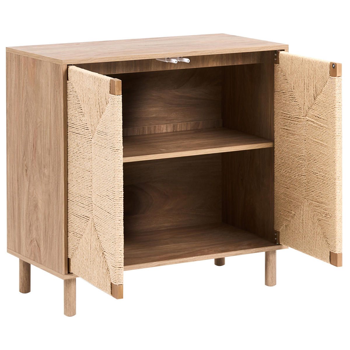 SIDEBOARD mit 2 Türen Hellbraun Bondi - Hellbraun/Braun, Holz/Holzwerkstoff (81/78/40cm) - Beliani