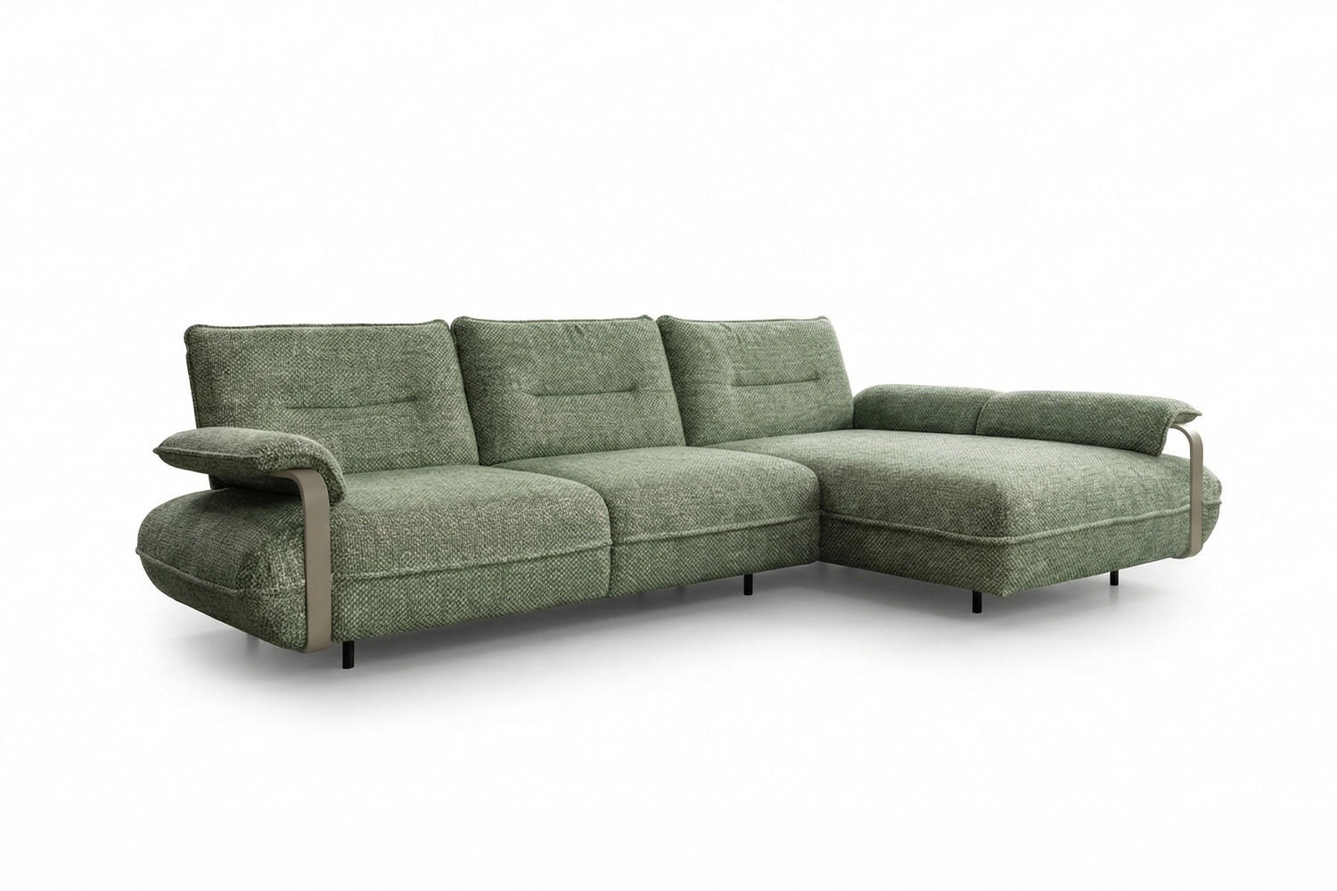 Kawola Ecksofa Grün 297x185 cm