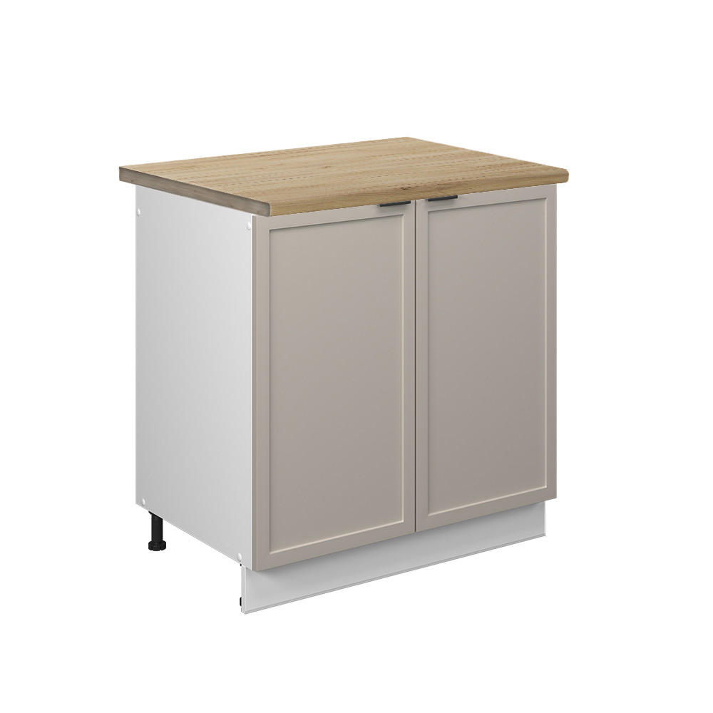 SPÜLENUNTERSCHRANK Fame-Line GrauBeige 80 cm, AP Eiche - Weiß/Grau, Holzwerkstoff (80/82/60cm) - Vicco