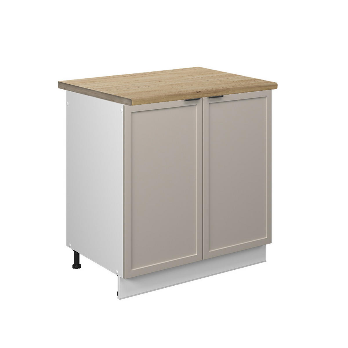 SPÜLENUNTERSCHRANK Fame-Line GrauBeige 80 cm, AP Eiche - Weiß/Grau, Holzwerkstoff (80/82/60cm) - Vicco