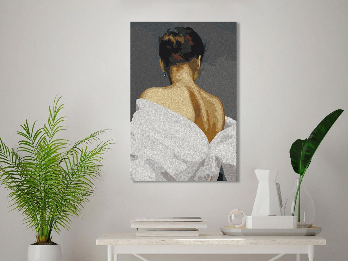 MALEN NACH ZAHLEN 40/50 cm - Braun/Grau, Textil (1.4/50cm) - KUNSTLOFT