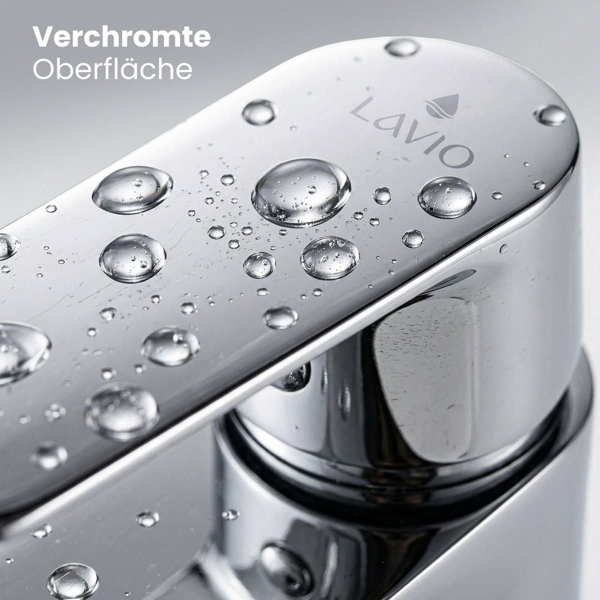 WASCHTISCHARMATUR Axon - Chrom Silber - Silberfarben, Keramik/Metall (4.2/15/10.8cm) - Akord