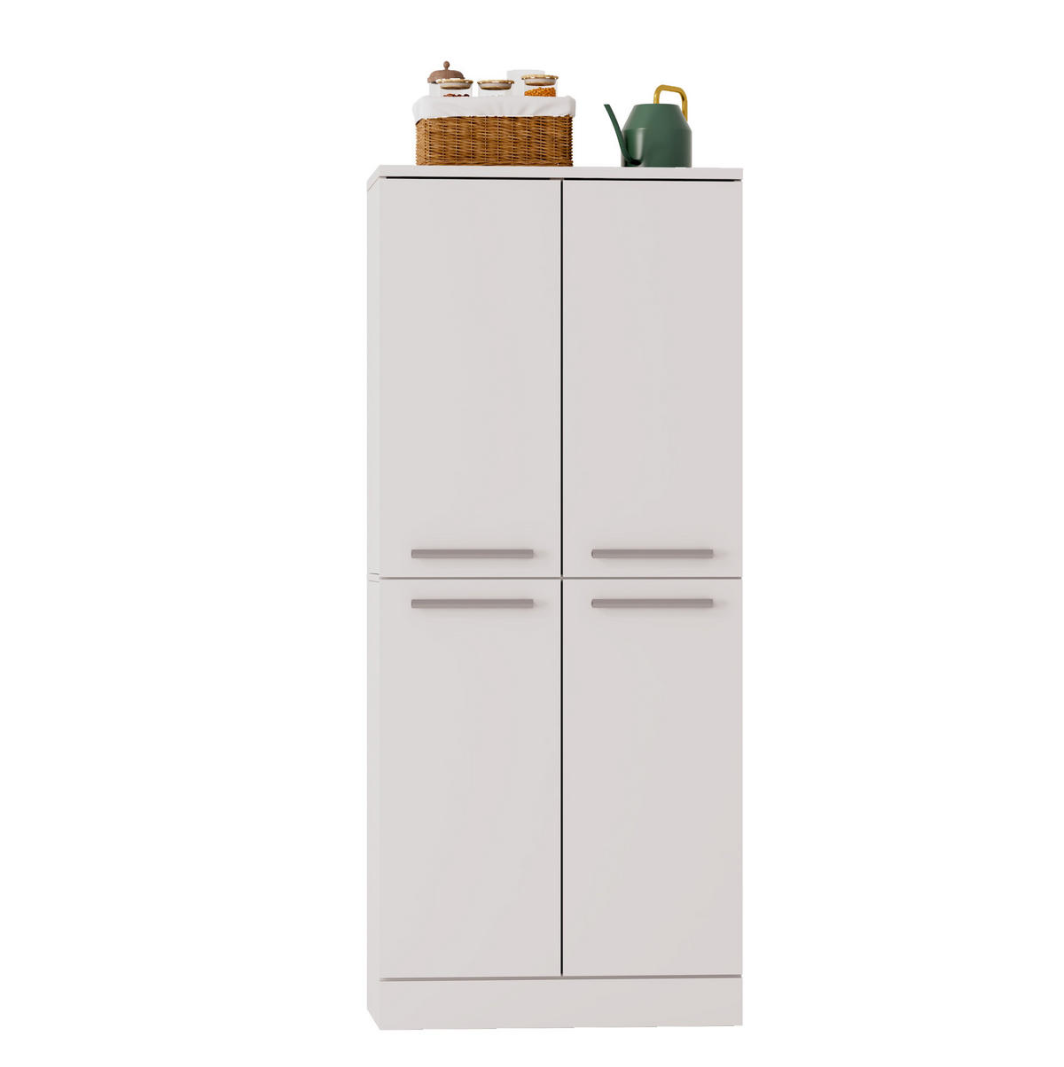 KUHINJSKI smočnički ormar, 76/42/180 cm, MDF bijeli visoki sjaj, 4-vratni - bijela, drvni materijal (42/180/76cm) - BEAOK