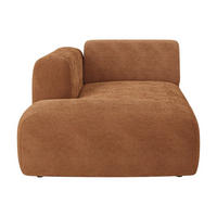 RECAMIERE ohne Schlaffunktion - 1 Person - samt - terracotta Pogni - Terracotta, Textil (108/73/163cm) - Vente-Unique