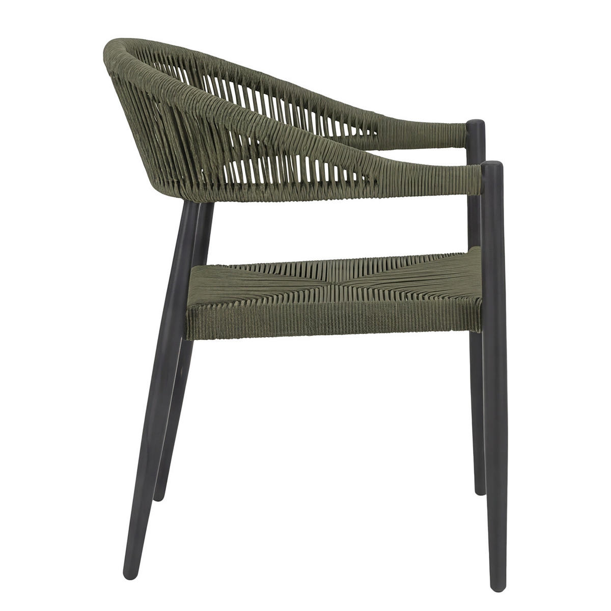 GARTENSTUHL - Aluminium / Polyrattan - Grün, Kunststoff/Metall (56/77/60cm) - home24