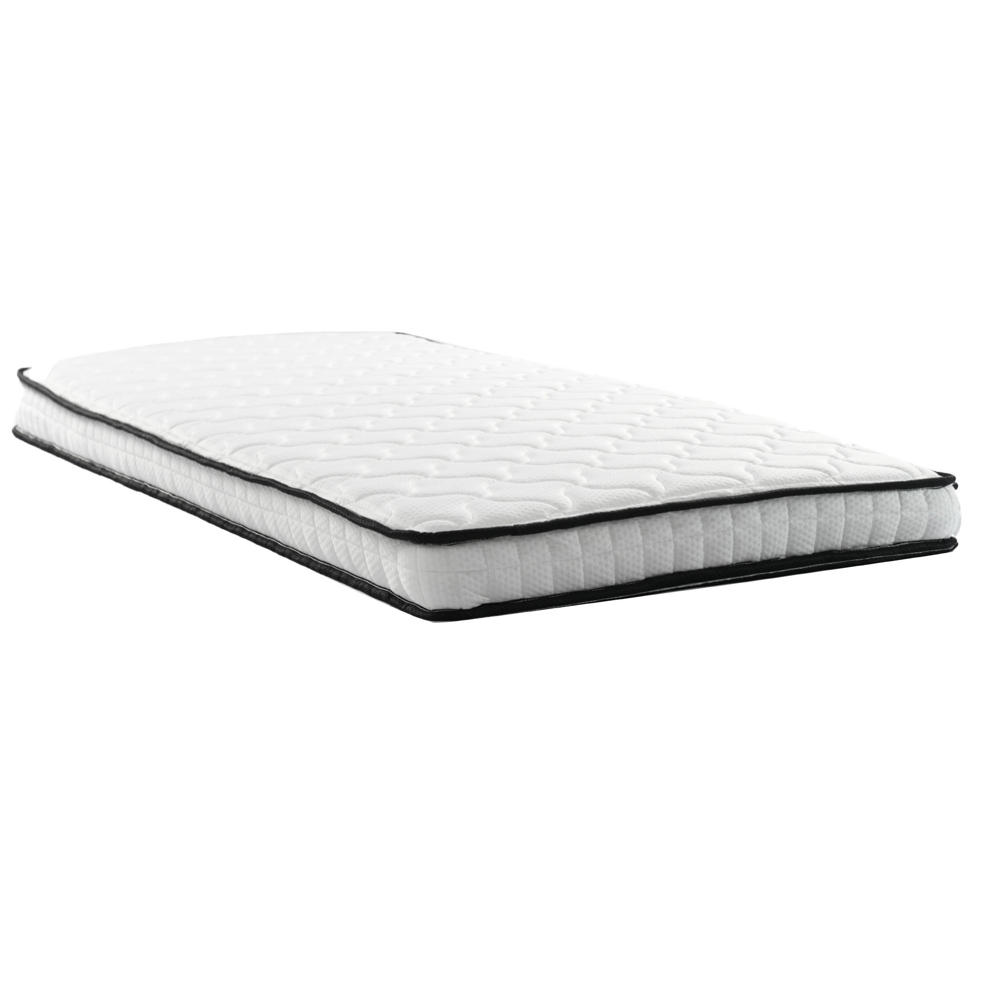 BOXSPRINGMATRATZE 90/200 cm Weiß, Dicke: 12 cm, Härtegrad: H3 - Weiß, Textil (90/200cm) - Oxeza