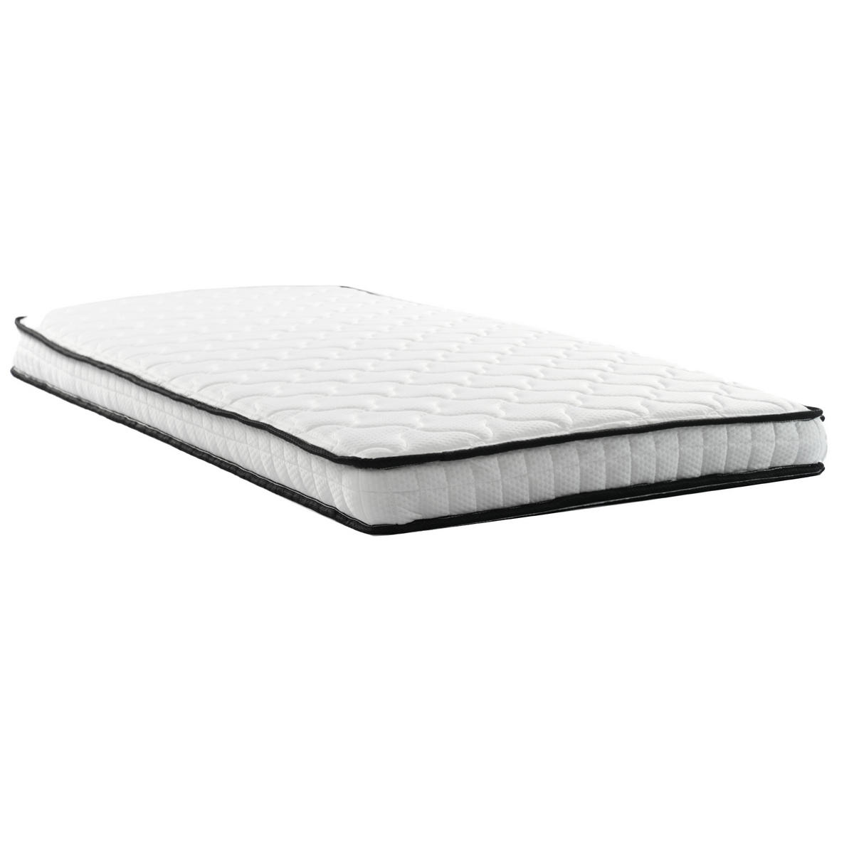 BOXSPRINGMATRATZE 90/190 cm Weiß, Dicke: 10 cm, Härtegrad: H3 - Weiß, Textil (90/190cm) - Oxeza