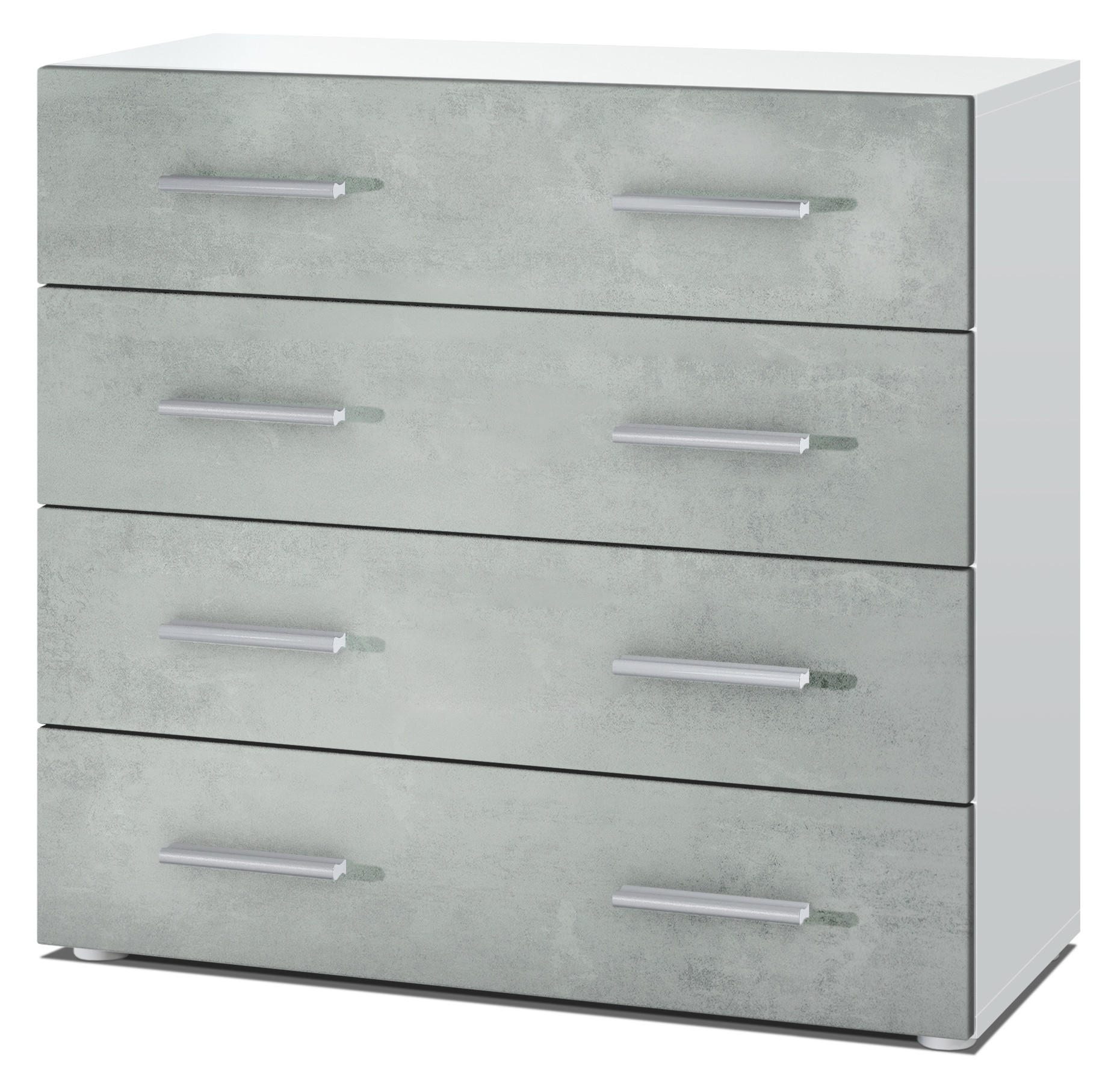 KOMMODE Pavos Beton Oxid Optik - Hellgrau, Holzwerkstoff (76/72/35cm) - Vladon