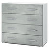 KOMMODE Pavos Beton Oxid Optik - Hellgrau, Holzwerkstoff (76/72/35cm) - Vladon